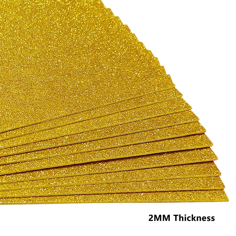 Jtnohx Glitter Foam Sheets with Adhesive Backing, Self Adhesive Eva