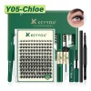 Extensiones De Pestañas Kit 144pcs Mixta Gruesa Chloe Laurel