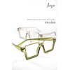 2 Pack Laemzinv Oversized Square Blue Light Glasses for Women,