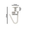 ISIK Curtain Glider Curtain Hooks Folding Hooks 11 mm up