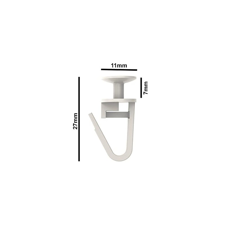 ISIK Curtain Glider Curtain Hooks Folding Hooks 11 mm up