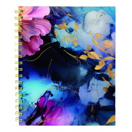 Blueline® 2026 Midnight Floral Weekly/Monthly Planner, 12 Months, January to December, Gold Twin-Wire Binding, 9.25" x 7.25", Trilingual (C38090B.01-26)