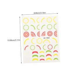 SAFIGLE 12Sheets Cherry Leaf Nail Art Stickers Random Pattern Fruit Nail for Easy DIY Manicure Decoration for Women for Parties Events