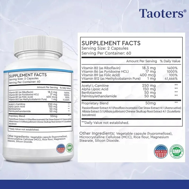 Suplemento Taoters Para El Nervio Citico Avanzado Sin Sabor