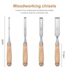 Riceel 4TLG.Holz Tischler Werkzeug, Stechbeitel Set für Holz 6 8