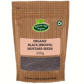 Organic Black (Brown) Mustard Seeds 250g by Hatton Hill Organic