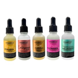 Kit 5 Serums Faciales Colorton Rutina Completa Día Y Noche