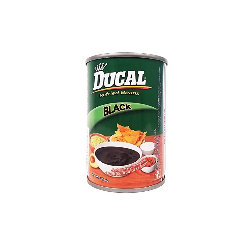 Ducal Refried Black Beans 15 oz - Frijoles Negros Refritos