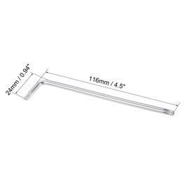 sourcing map T20 Anti Tamper Proof Torx Star Key Bit Wrench, L-Shape 4.5-inch Long Arm, CR-V Steel 2 Pcs