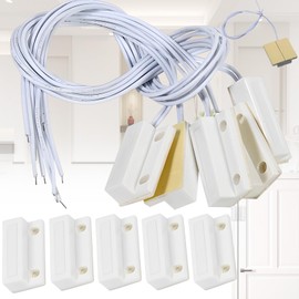 5 pcs Door Window Sensors Alarm, ABS Door Window Sensor, Door Window Alarm, Magnetic Switch Home Security Alarm System, Door Window Contact Magnetic Switch Alarm (27 × 14 × 8 mm)