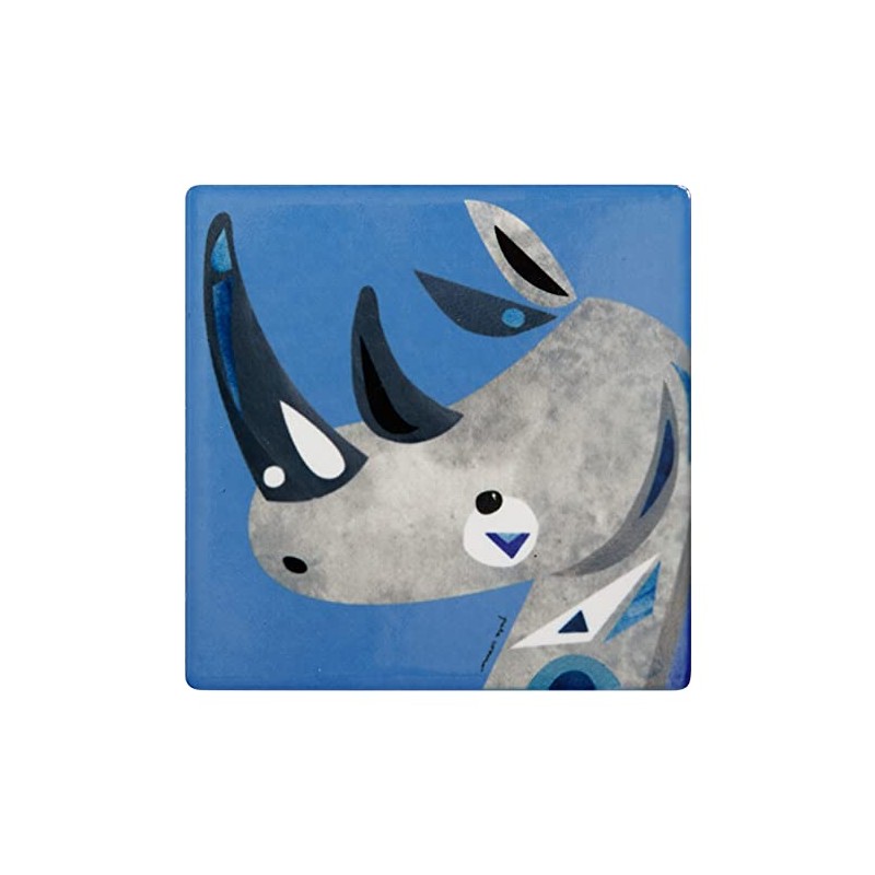 Colourful Coasters with Cork, Designer Pete Cromer, Animal Motif, Ceramic