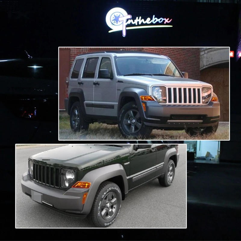 GTINTHEBOX COMBO Amber Bumper Signal +Bumper Side Marker Lights For