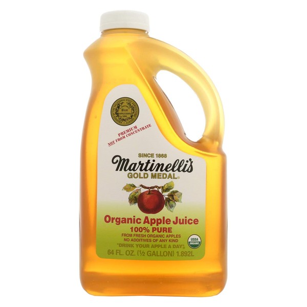 Martinellis Organic Apple Juice, 64 Ounce - 6 per case.