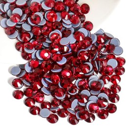 Beadsland Hotfix - 1440 diamantes de imitación de cristal con parte trasera plana para manualidades, ropa, decoraciones de bricolaje, Siam oscuro, SS2