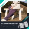Gisafai 8 Pcs Steel Saw Horse Brackets Galvanized Metal Sawhorse