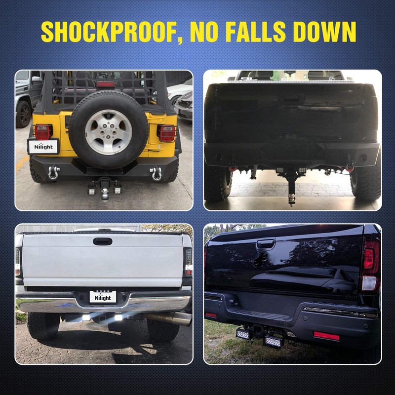 Nilight 2 Pcs 4 Inch 60W Led Pods with 2