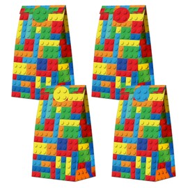BCHOCKS 30 PCS Party Favor Bags for Building Blocks Party Supplies, Party Gift Goody Treat Candy Bags for Building Blocks Party Favors Decor for Building Blocks Themed Birthday Decorations