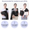 CUBY Adjustable Shoulder Carrier for Babies with Stainless Double Ring,