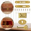 Antique Mini Lock Set for Jewelry Box, Cabinet - Decorative