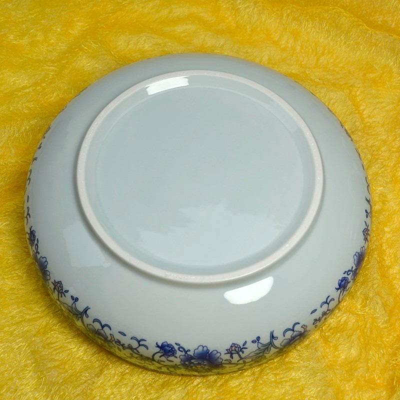 Porcelain Tea Tray, 10 inch Double-Layer Ceramic Tray Round for