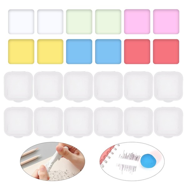 Pack of 12 Colorful Erasers, Kneading Erasers, Children's Modeling Clay,