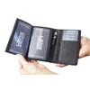 LEAS Ausweishülle, Ausweismappe RFID-Schutz in Echt-Leder, schwarz Card-Collection
