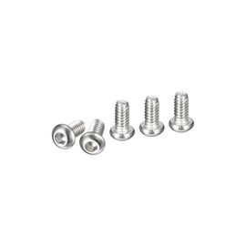 DTGN M2-0.4x4mm Button Head Socket Cap Screws - 100Pack - Good for Machine - 304 Stainless Steel 18/8 - Hex Drive Full Thread Fasteners