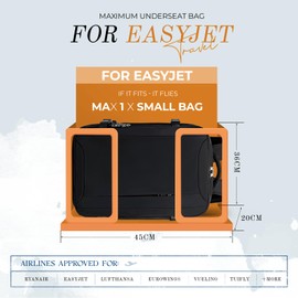 VMIKIV for Easyjet Cabin Bag 45x36x20 New Easyjet Travel Backpack Cabin Size Small Underseat Bag under Seat Cabin Bags Hand Luggage for Airlines with Shoe Compartment,with 15.6 inch Laptop Pocket