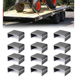 Aupar Heavy Duty Steel Weld On Stake Pockets for Trailer & Truck | Trailer Stake Pockets Fit Standard 2x4 Stakes | 12 Pack