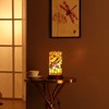 Bieye L10650 Dragonfly Tiffany Style Stained Glass Mini Table Lamp