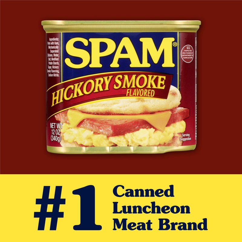 Spam Hickory Smoke, 12 Ounce Can (Pack of 6)
