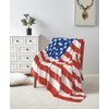 Plazatex Over Sized Throw Blanket 50X70 American Flag