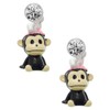 Delight Jewelry Resin Monkey with Bunny Ears - Large Clear