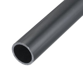 sourcing map 1 Inch PVC Rigid Tube Round Pipe Hardware Tubing 22.2mm(7/8 Inch) ID 26mm OD 350mm Dark Grey High Impact for Water Pipe Cable Sleeve