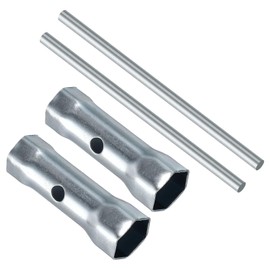 CoCud Double Ended Motorcycle Ignition Spark Plug Spanner, 17-19mm, Deep Reach Wrench Socket with Bar - (Applications: for Automobile), 2pieces