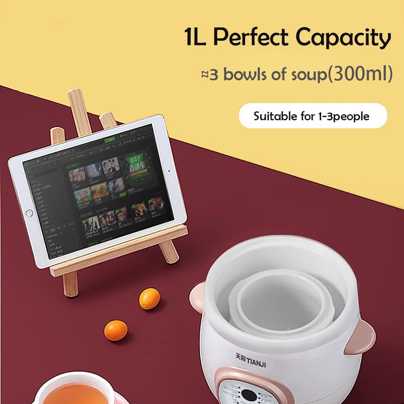 Tianji Electric Stew Pot, Ceramic Soup Porridge Cooker, Slow Cookers