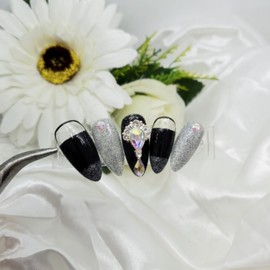 ❣Queen coronation handmade nail tips - Short ballerina / ❣여왕즉위식 수제네일팁 - 숏발레리나