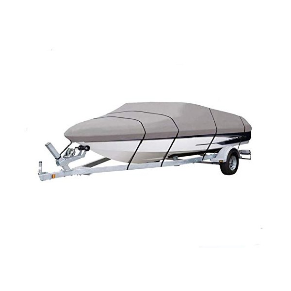 SBU Boat Cover Compatible for Lund MR Pike 16 1979 1980 1981 1982, 600 Denier Woven Polyester