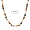 ErshiNi Colorful Beaded Necklace Choker with Natural Stones, White Shell