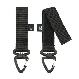 Brandit Belt Carabiner with Molle Loop (Pack of 2), Colour: Black