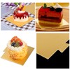 200pcs Mini Golden Cake Boards Round and Square Cupcake Base