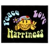 Klicnow Peace/Love/Happiness Embroidered Patch 13 X 10CM (5" X 4")