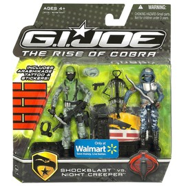 G.I. Joe Movie The Rise of Cobra 3 3/4 Inch Action Figure Exclusive 2-Pack Shockblast vs. Night Creeper
