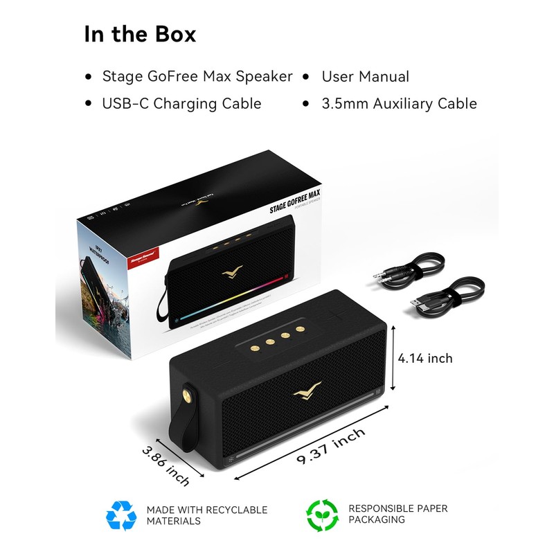 Bluetooth Speaker, StageSound Retro Speaker Wireless, Portable Loud Speaker with