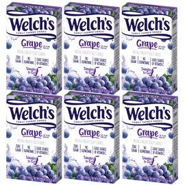 Welch's Singles To Go Powder Drink Mix, Grape, 6 Boxes With 6 Packets Each (36 Sticks Total)