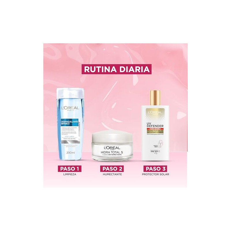 L'Oréal Paris Crema Hidratante Hidra Total 5 Humectante, 50ml