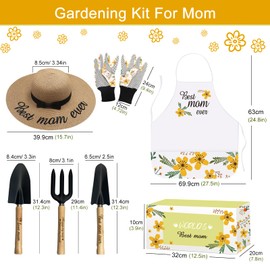Gifts for Mom,Mom Gifts from Daughter, Birthday Gift for Mom Gardening Gifts for Women Gardening Tools Kit Outdoor Horticulture Starter, Garden Tools Kit for Mom Plant Lover