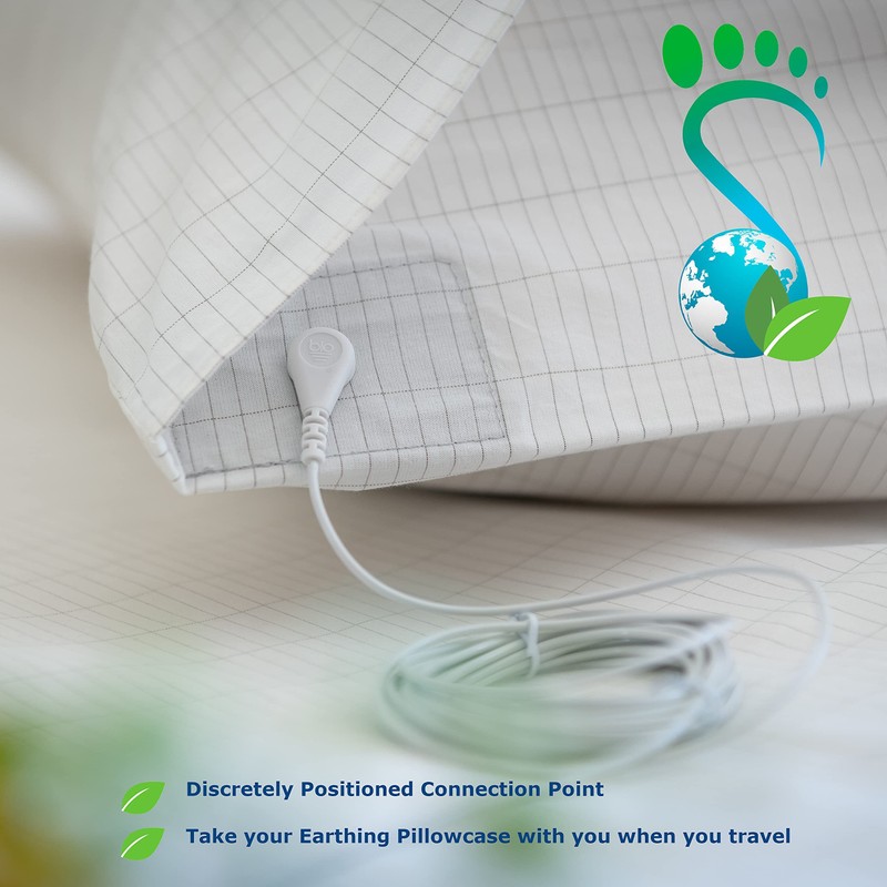 Earthing Grounding Pillowcase – made from 95% cotton and 5%