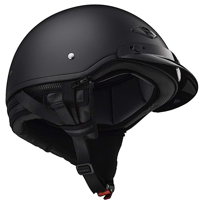 LS2 Helmets Bagger Motorcycle Half Helmet (Matte Black - X-Large)