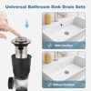 iFealClear Bathroom Sink Drain Kits, Flexible P-Trap Drain Pipe with